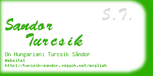 sandor turcsik business card